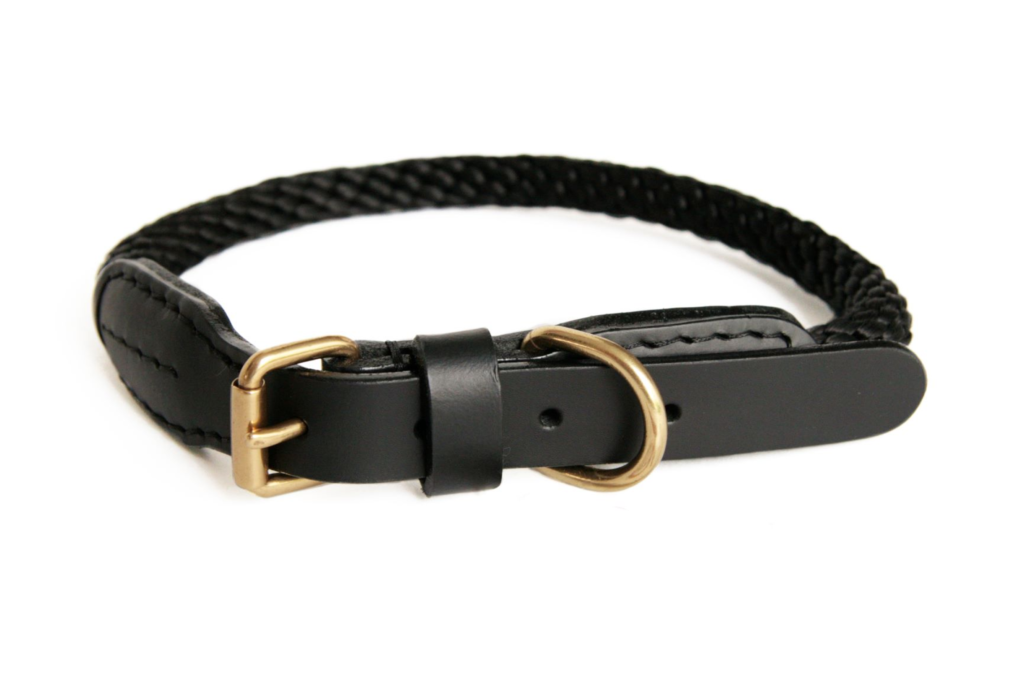 Rope Leather Collar Buckle for Dogs, size 24 in