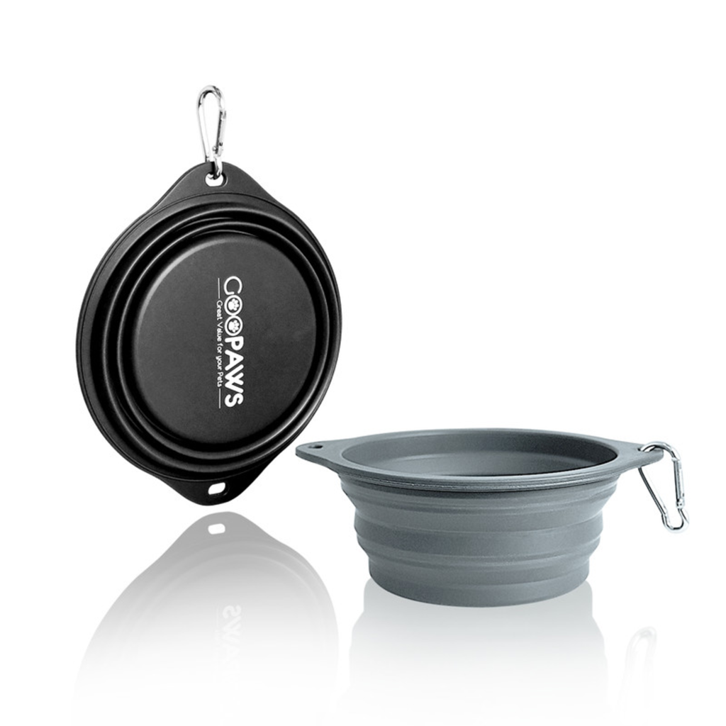 GOOPAWS Silicone Non-Skid Travel Cat & Dog Bowl