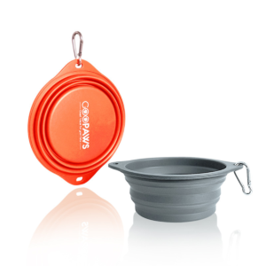 GOOPAWS Silicone Non-Skid Travel Cat & Dog Bowl