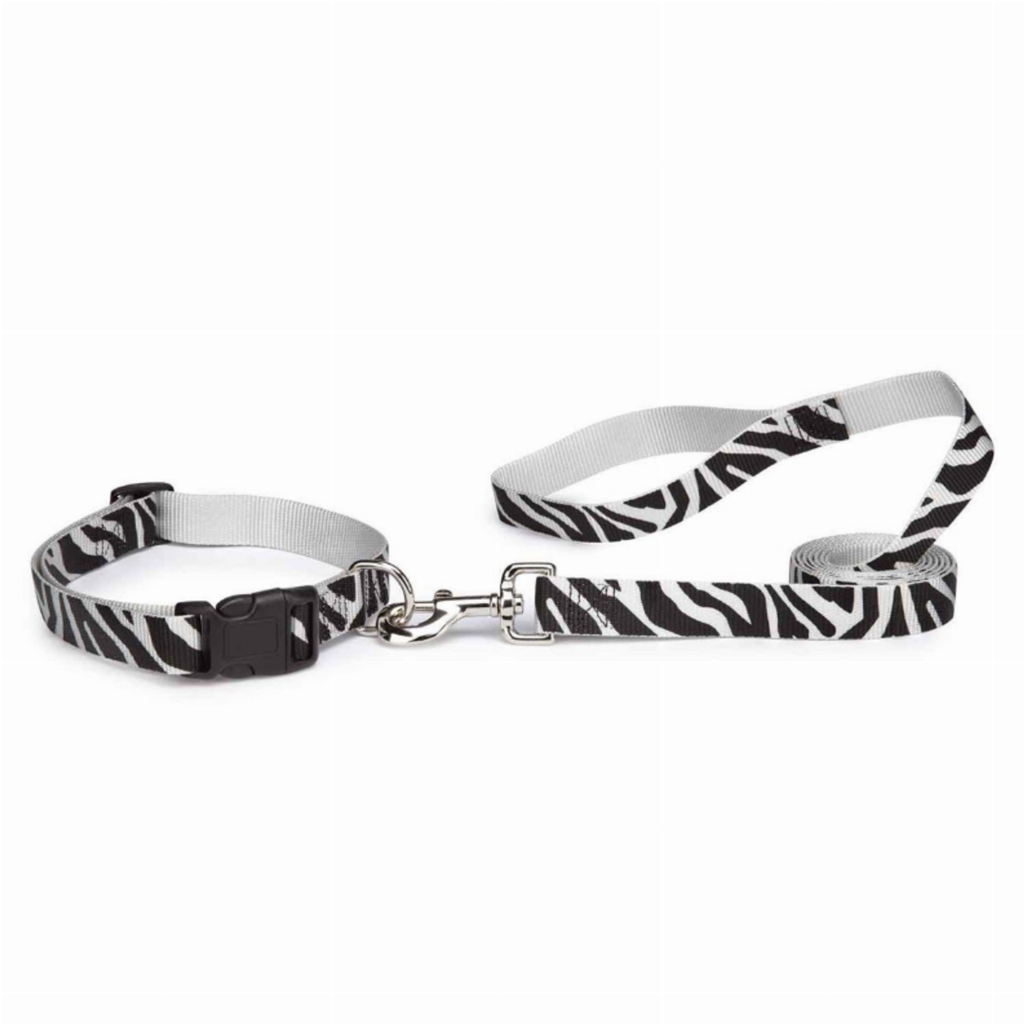CC Animal Print Lead 6Ftx1In Zebra