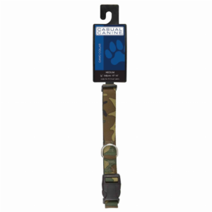 Camo Collar for Dogs, size 10-16In, color green