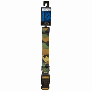 Camo Collar for Dogs, size 18-26In, color green