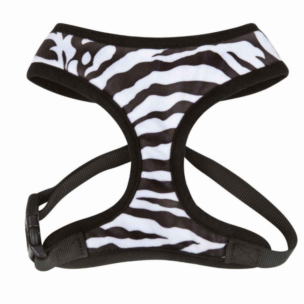 Plush Print Harness XS Zebra for Dogs