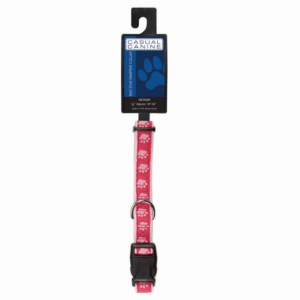 TwoTone Pawprint Collar for Dogs, size 6-10In, color pink