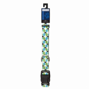 Patterns Collar Argyle for Dogs, size 14-20In, color blue
