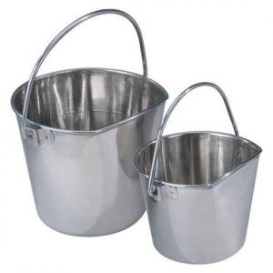 Stainless Flat Sided Pail for Dogs