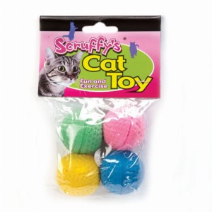 Kitty Sponge Balls 4Pk for Cats