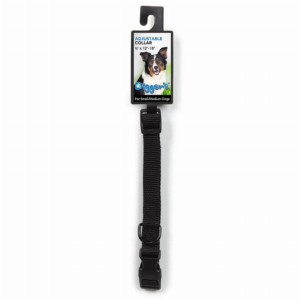 1in Adjustable Collar Black for Dogs
