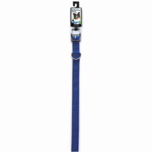 1in Dbl Nylon Collar 24in Blue for Dogs