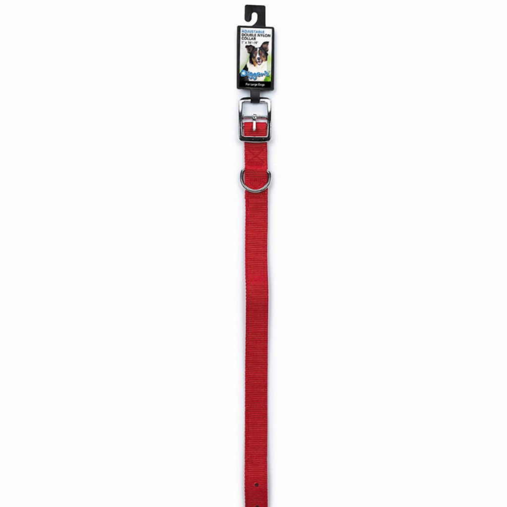 DGR 1in Dbl Nylon Collar 28in Red