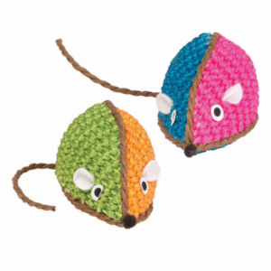Two Toned Raffia Mouse for Cats