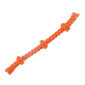 TPR 3-Knot TPR Rope for Dogs, color orange