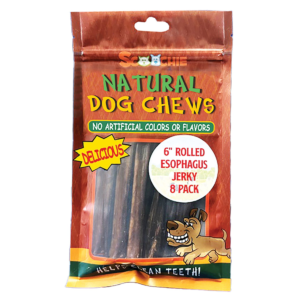 Rolled Esophagus Jerky for Dogs, size 6in 8pk