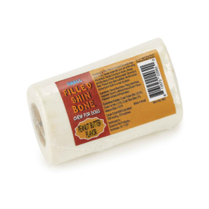 Bone Peanut Butter Stuffed for Dogs, size 3-4in