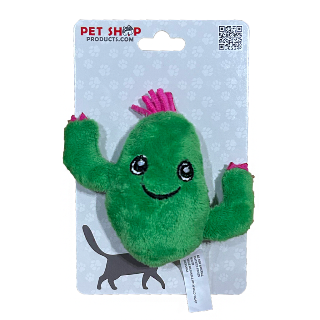 Small Cactus Plush Cat Toy Smile, Perfect Pet Play