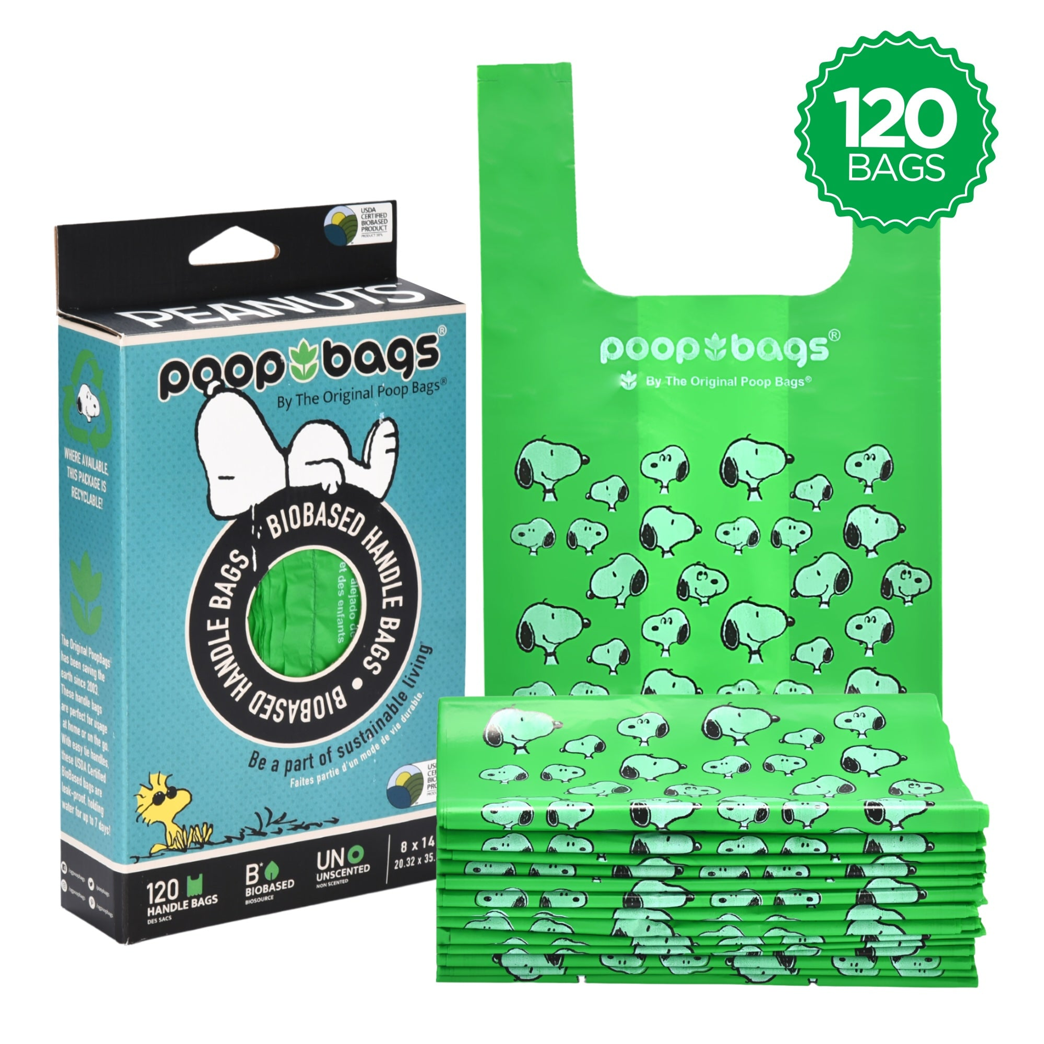 USDA Biobased Peanuts Handle Tie for Dogs