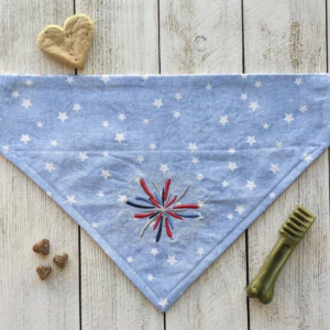 Embroidered Print - Traditional Tie-Around Dog Bandana