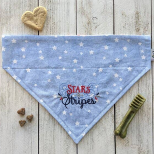 Embroidered Print - Traditional Tie-Around Dog Bandana