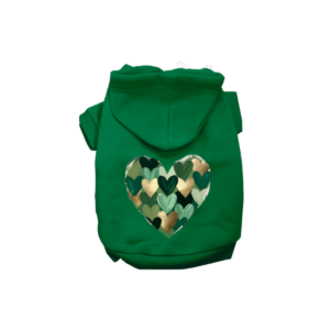Emerald Mosaic Heart Hoodie for Dogs