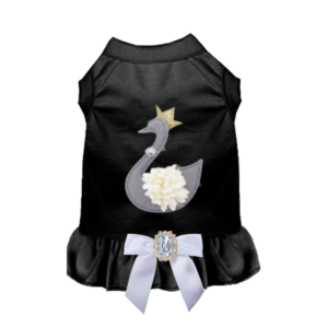 Royal Swan Jeweled Dog Dress