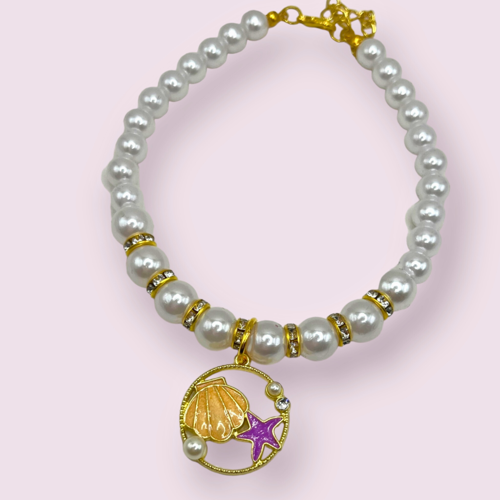Oceanic Pearl Dog Necklace