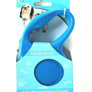 Retractable Dog Pet Leash 11.5ft Maximum Tension 25 Lbs Blue Color, size 3m