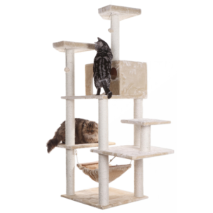 Armarkat Real Wood 72" Beige Cat Tree Scratching Post A7202