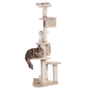 74 ” H Real Wood Cat Tree With Cured Sisal Posts A7463