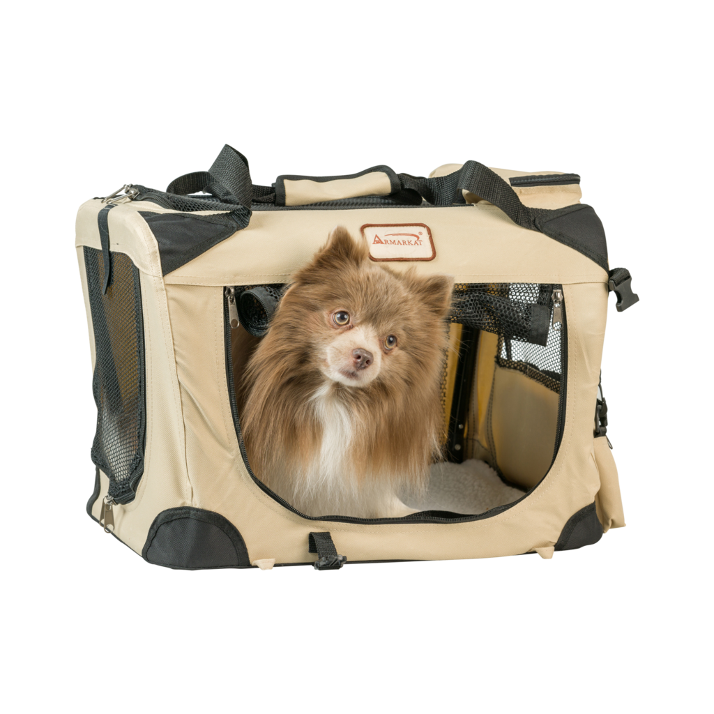 Armarkat Folding Soft Dog Crate Travel Carrier