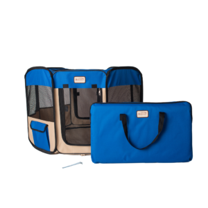 PP001B-M Portable Pet Playpen Blue BGE Combo for Dogs