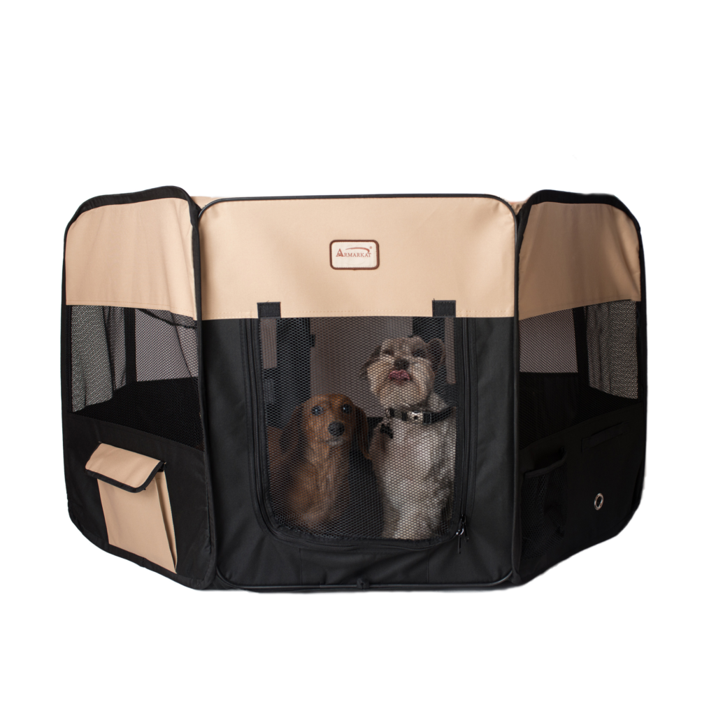 Armarkat Portable Pet Playpen with Zip-Off Top