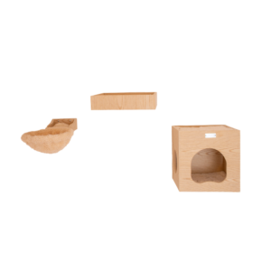Wall Series: Tree W1907B W Condo, Perch Soft Perch for Cats