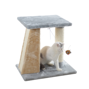 2 Level Platform Scratcher Real Wood Cat Post