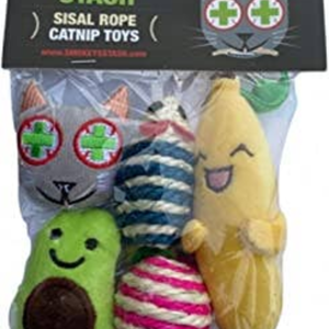 Catnip Toys-Avocado, Banana & Sisal Rope Toys for Cats