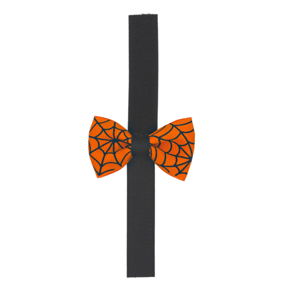 GG109SV | 50-100 Velcro Attachment Halloween Spiderweb Dog|Cat bows in Jar|Pets Ribbons