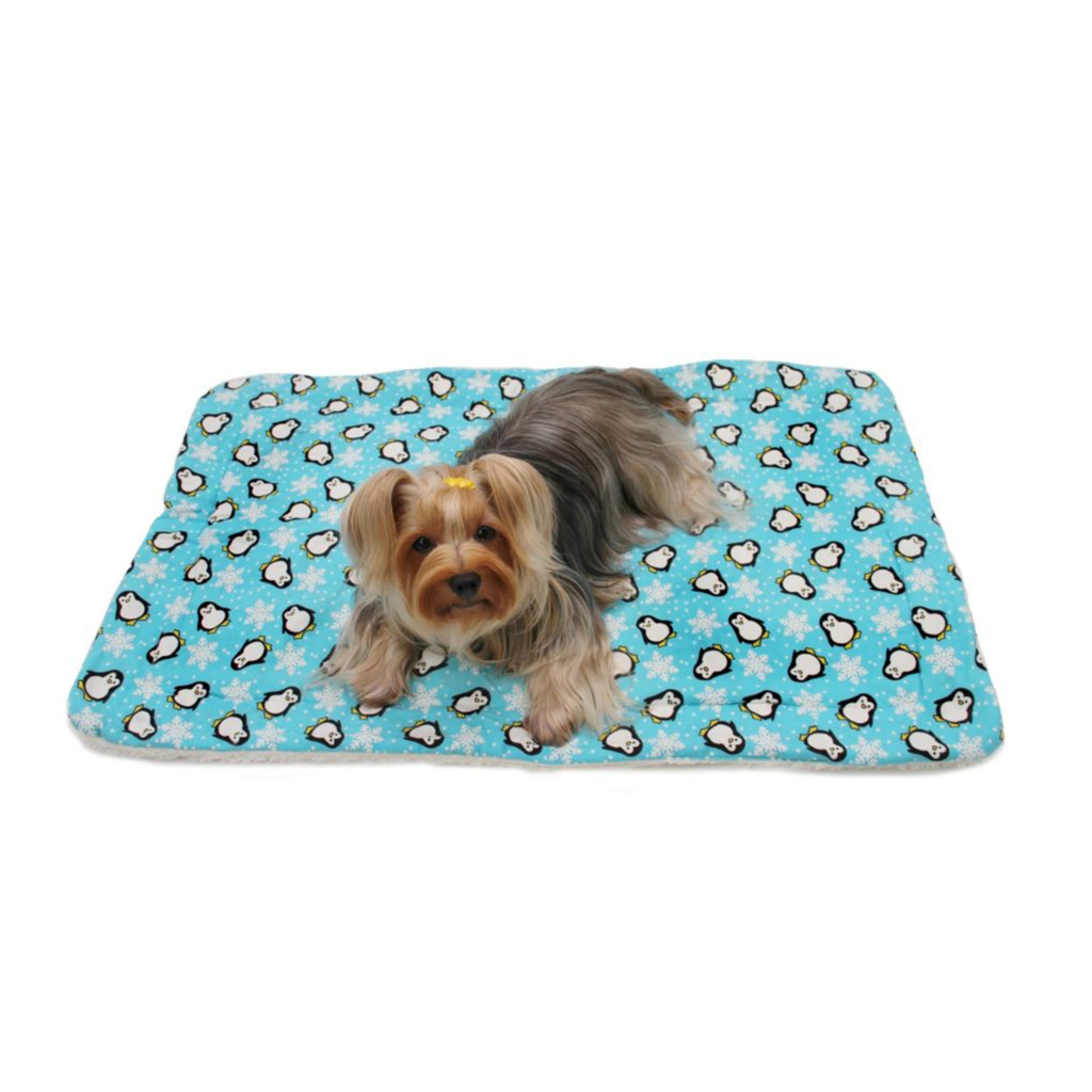 Penguins & Snowflakes Flannel/Ultra-Plush Blanket for Dogs