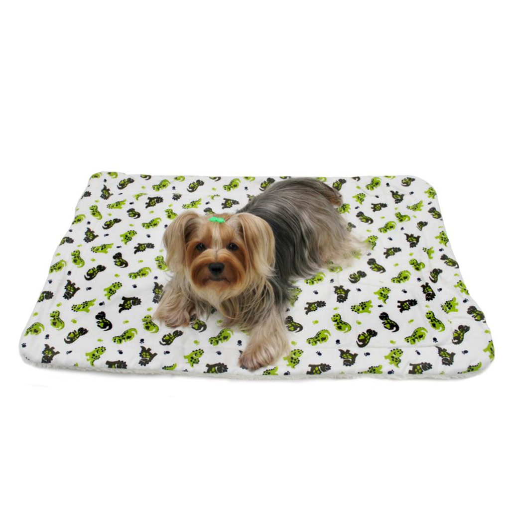 Playful Dinosaur Flannel/Ultra-Plush Blanket for Dogs