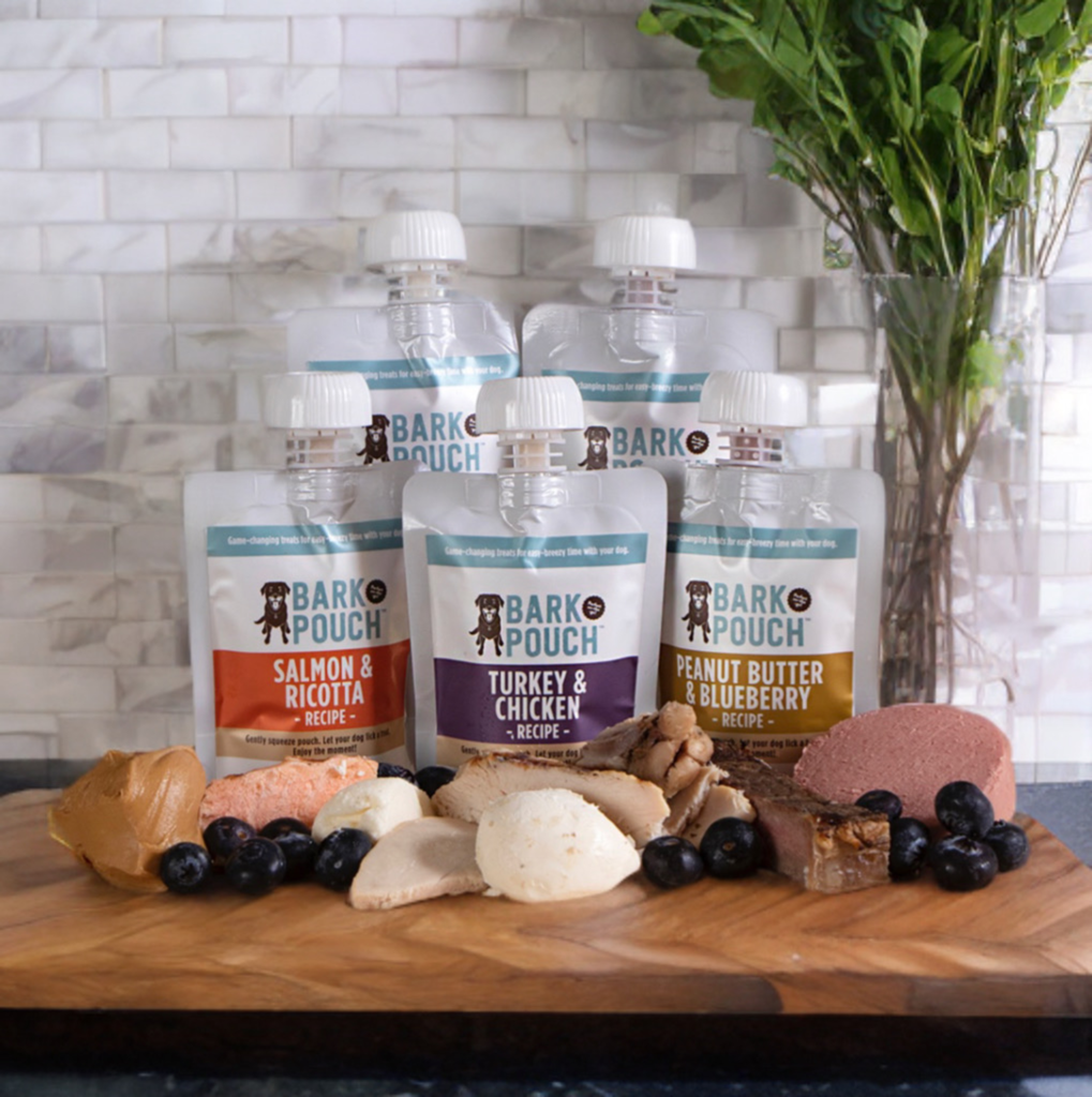 Five pack of lickable dog treats