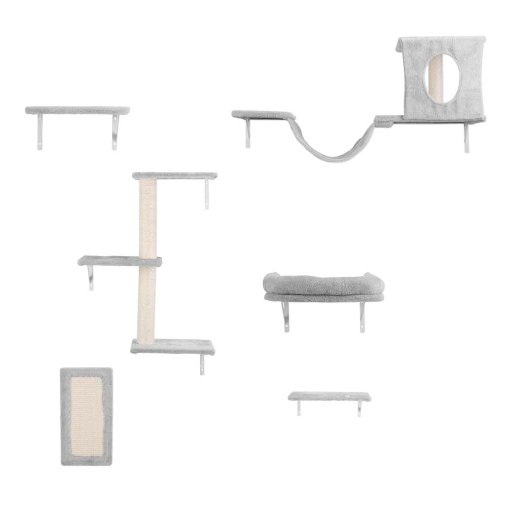 6 Set of Cat Wall Shelves Perch Cat Wall Furniture