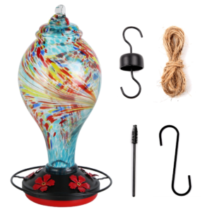 Glass Hummingbird Feeder