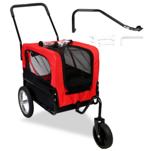 2-in-1 Pet Bike Trailer Stroller for Dogs