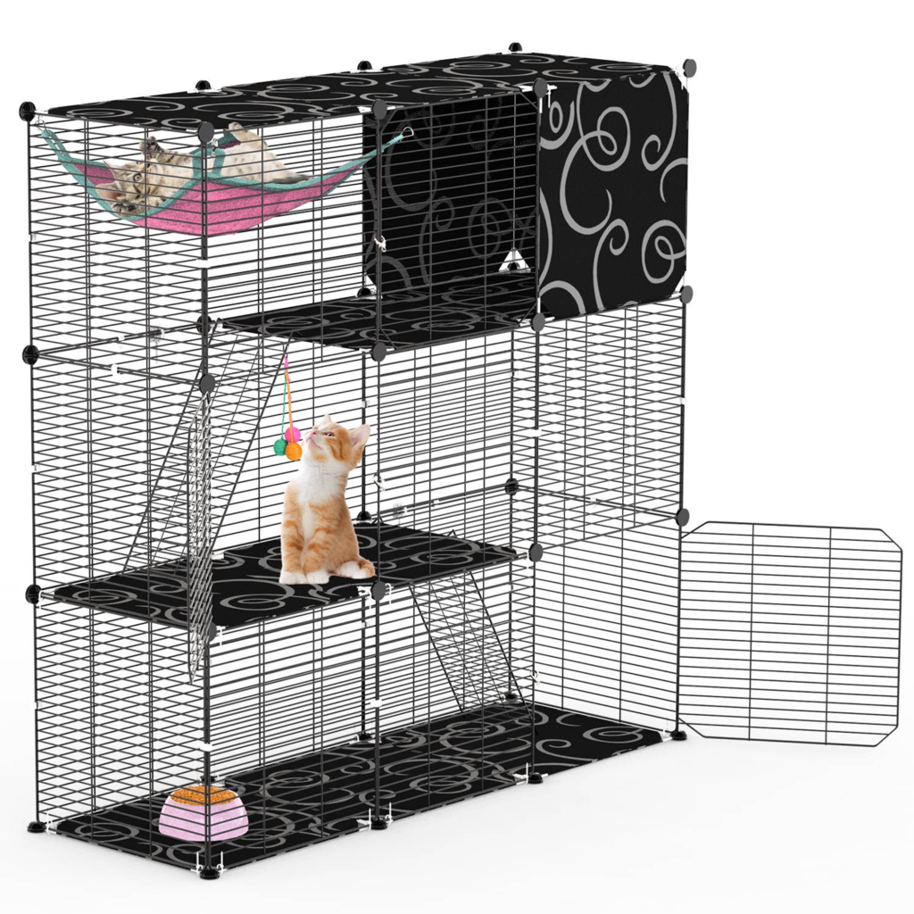 3-Tier Cat Cage Enclosure Indoor Cat Cage