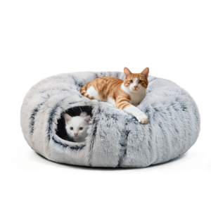 LFC PETS 2-in-1 Foldable Cat Tunnel Bed Cave