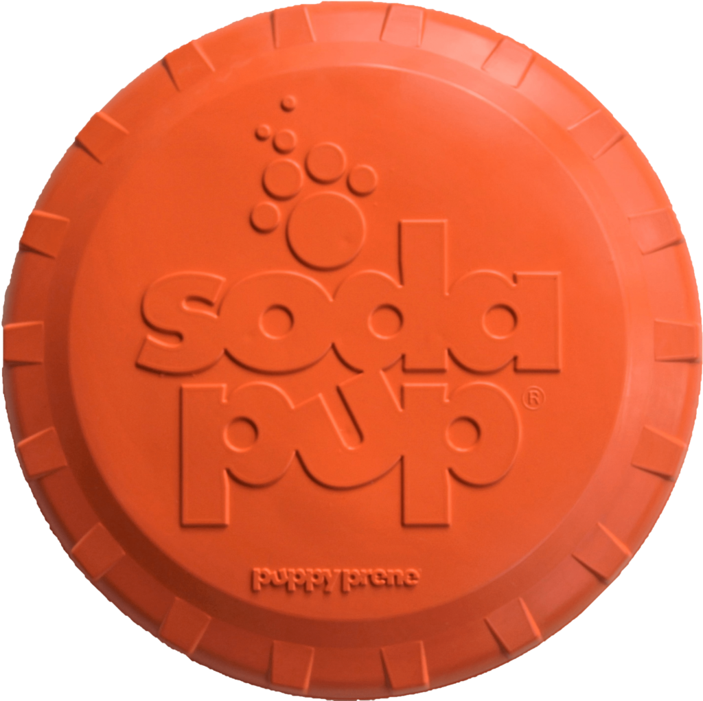 Bottle Top Flyer Durable Rubber Retrieving Frisbee for Dogs