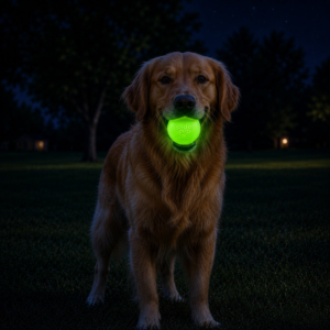 Squeak Ball - Glow in the Dark - Durable Squeaky Dog Toy
