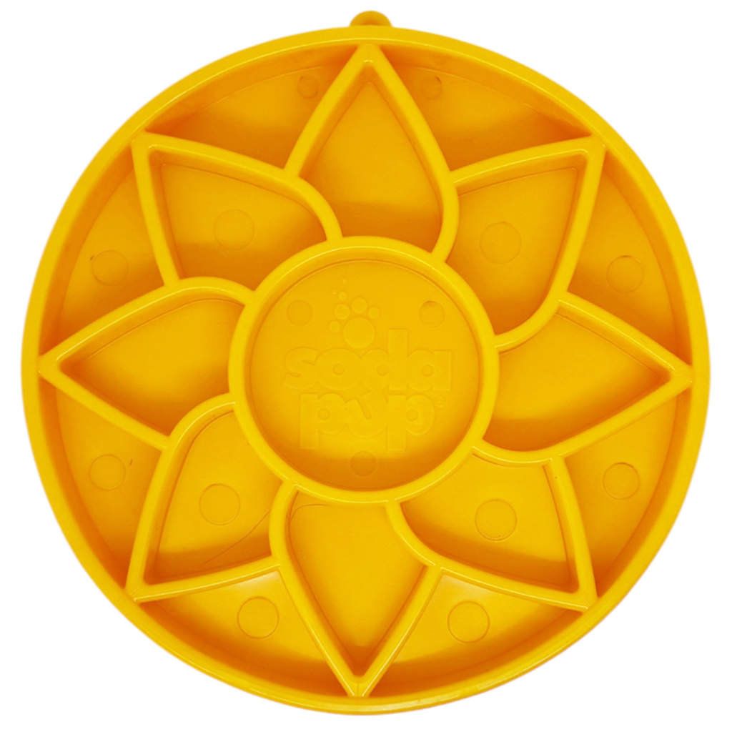 Sunflower Softie eTray Slow Feeder Dog Bowl