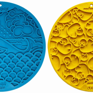 Large Blue Whale & Large Yellow Duckies Bathtub eMat Lick Mat Bundle