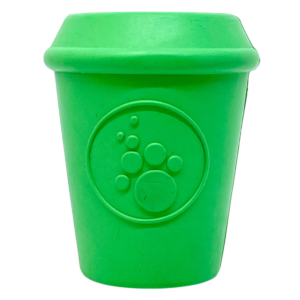 Coffee Cup eDispener Durable Rubber Chew Toy Treat Dispenser for Dogs