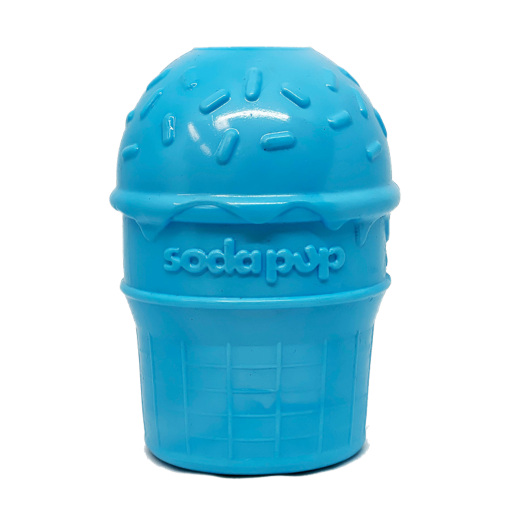 Ice Cream Cone Durable PUP-X Rubber eDispenser Chew Toy and Treat Dispenser