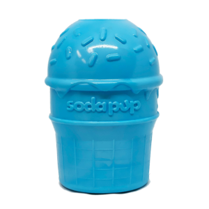 Ice Cream Cone Durable PUP-X Rubber eDispenser Chew Toy and Treat Dispenser